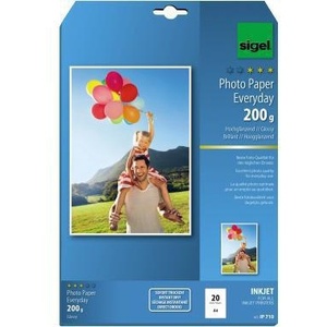 กระดาษภาพถ่ายสีขาวเงาสูง SIGEL DIN A4 200 กรัม/ตร.ม. 20 แผ่น/แพ็ค - Product Image 1