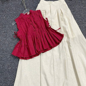 Falda larga para niña, conjunto de 2 piezas, ropa, precio de fábrica, informal, lavable, embalaje personalizado, fabricante de Vietnam, elástico - Product Image 6