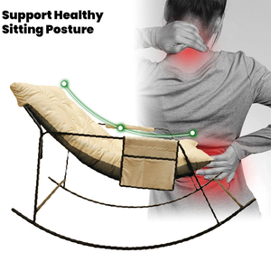 Sillón Mecedor Extra Grande de Lujo Moderno con Funda Extraíble, Tapicería de Terciopelo, Cojín de Alta Resistencia, Marco Ergonómico de Acero Suave para Villa - Product Image 4