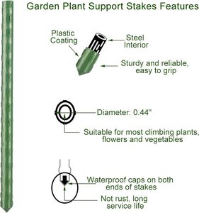 Paquete de 4 jaulas de tomate de Metal de 150 cm de altura, estacas de soporte para plantas artísticas de jardín, enrejado para plantas trepadoras y flores enredaderas - Product Image 6