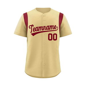 Uniforme de béisbol de tela de poliéster de alta calidad en blanco de algodón más vendido personalizado de alta calidad uniforme de béisbol al por mayor - Product Image 1