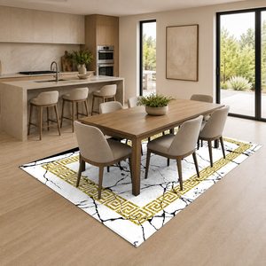 RUGS DEPOT LXDP-0363 Wholesale Multicolor Neutral Vintage Patchwork Digital Printed Machine Washable Chenille Area Rug Non <b>Slip</b> - Product Image 4