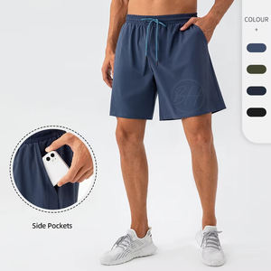 Logo personnalisé OEM Short de course et d'entraînement sportif à séchage rapide pour hommes, vêtements de sport athlétiques, taille élastique, motif solide, toile - Product Image 1