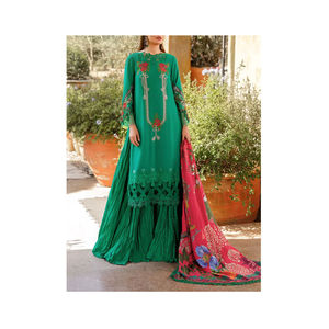 Unstitched Lawn <b>Suit</b> Stylish Pakistani <b>Suits</b> for Women High Quality Ladies Lawn 3 Piece Shirt Dupatta Trouser OEM Serviced - Product Image 1