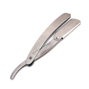 Navajas de Afeitar de Acero Inoxidable Plateadas con Bloqueo Giratorio, Navajas de Afeitar Clásicas para Barba, Navajas de Afeitar Rectas Tradicionales para Afeitado en Húmedo - Product Image 6