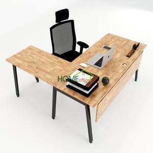 Bureau d'écriture en forme de L Aton Concept HBAT017 160x150, assemblage requis, style design contemporain pour bureau ou chambre à coucher - Product Image 2