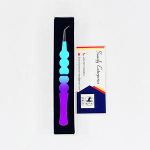 แหนบถอนขนตา45องศาสีทึบปลายไฟเบอร์สแตนเลสสีทูโทนผลิตภัณฑ์คงทนยั่งยืนฉลากส่วนตัว - Product Image 4