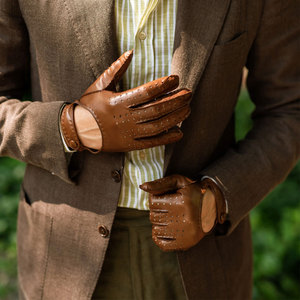 Guantes de cuero para conducir para hombre Últimos diseños Guantes de cuero para conducir de alta calidad para la venta - Product Image 4