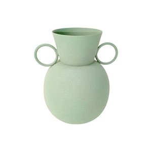 Wholesale Nordic Sage Green Iron <b>Vase</b> Durable Metal <b>Flower</b> Bucket with Handle Creative Decorative Plant Pot <b>for</b> Living RoomDecor - Product Image 3