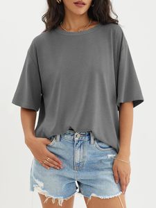 Premium 300GSM coton T-Shirt surdimensionné lourd goutte épaule Streetwear Logo personnalisé solide tricoté blanc T-Shirt en vrac en gros - Product Image 6