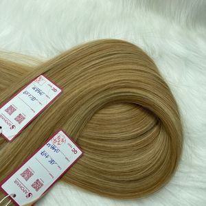 Extensions de cheveux à trame vierge super doublement étirée, cheveux humains brésiliens à vague naturelle profonde, même piano à cuticules alignées - Product Image 6
