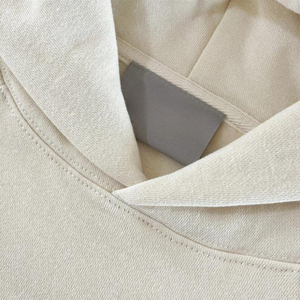 เสื้อฮู้ดดี้ผู้ชายแบบสวมหัว ผ้าเฟรนช์เทอร์รี่ พิมพ์ลายดอกเดซี่ ขนาดใหญ่พิเศษ 500gsm สั่งทำขายส่ง พร้อมปักโลโก้ - Product Image 6