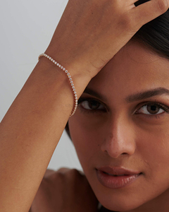 Pulsera de Diamantes Cultivados en Laboratorio con Certificación IGI, Corte Brillante Redondo, Oro Amarillo, Rosa o Blanco de 10K, 14K o 18K, Joyería de Lujo para Mujer - Product Image 1