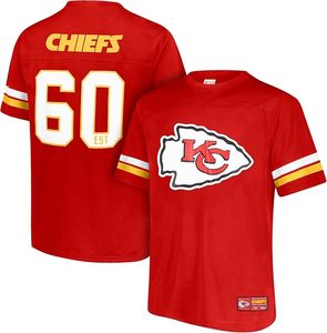 Camiseta Deportiva Duradera de Poliéster de Secado Rápido con Bordado a Máquina Personalizado de los Kansas City Chiefs en Rojo - Product Image 1