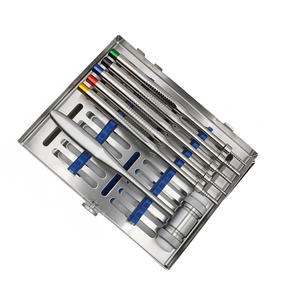 Juego recto de osteótomo de implante dental, 5 uds., conjunto de instrumentos de elevación sinusal y extensión ósea con martillo y bandeja - Product Image 5