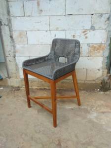 เคาน์เตอร์บาร์ไม้สักและหวายสีเทาผลิตในประเทศอินโดนีเซีย - Product Image 5