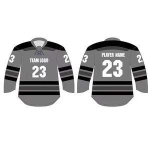 Camisetas de Hockey sobre Hielo Personalizadas por Sublimación de Alta Calidad 2024, 100% Poliéster, Superior, Manga Larga, Resistentes al Viento, Secado Rápido - Product Image 1