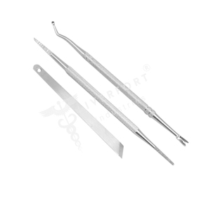 Nouvelle tendance 3 pièces ensemble ongles cuticule poussoir ongles poussoir en acier inoxydable nettoyage Gadgets cuticule poussoir grattoir cuticule décapant cuillère - Product Image 1