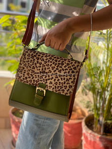 Nuevo estilo occidental, bandolera de cuero reciclado, bandolera de Color rechoncho, bandolera de cuero con estampado de animales, bandolera multicolor - Product Image 2