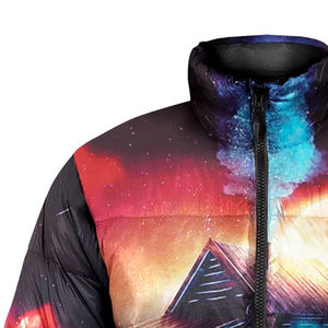 Chaqueta Acolchada Sublimada con Cierre y Cuello Alto de Lona Recubierta para Hombre con Logotipo Personalizado, Nueva Llegada - Product Image 3