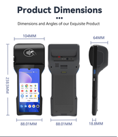 Printer Android 12 POS, dengan layar sentuh 80mm pencetakan termal Quad-Core 2.0GHz RAM 2GB ROM 16GB kamera NFC