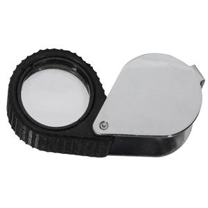 แว่นขยายสำหรับช่างอัญมณี ขนาด 18 มม. เลนส์ขยาย 10 เท่า รูปทรงวงรี แบบสามชั้น สีดำโครเมียม พร้อมด้ามจับยาง แว่นขยายเพชรสำหรับมืออาชีพ - Product Image 2