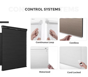Stores alvéolaires doubles à commande à distance, taille personnalisable, occultants, écologiques, pour bureau - Product Image 6