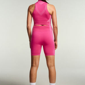 Diseño personalizado caliente de las mujeres Sujetador deportivo Yoga Sujetador deportivo Crop Tops Color sólido Gimnasio Entrenamiento - Product Image 2