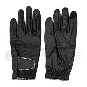 Gants d'équitation en gros personnalisables avec texte, sangle, maille scintillante et cuir PU – Gants de performance pour hommes, vente en gros - Product Image 1