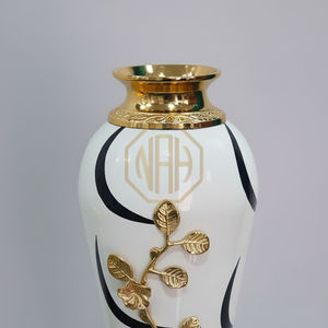 แจกันดอกไม้โลหะเคลือบลายหรูหรา แจกันเหล็กตกแต่งบ้าน ขายส่งจากโรงงานโดยตรง - Product Image 5