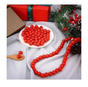 240 pièces perles en bois rouge 15 5mm 16mm pour l'artisanat perles en bois colorées personnalisées en forme et taille livraison rapide depuis l'Inde - Product Image 1