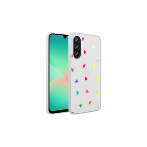 Funda para Samsung Galaxy A26, Transparente, con Diseño de Corazón Folclórico, Carcasa Rígida de Silicona, Antihuellas, Compatible con A57 A53 - Product Image 1