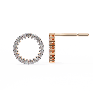 ต่างหูแบบติดหูชุบทอง 18K สุดหรู ประดับเพชรเพาะเลี้ยง ดีไซน์โรสโกลด์สุดพิเศษ สำหรับงานหมั้น ประดับด้วยเพชรหลักแบบเพทาย - Product Image 6