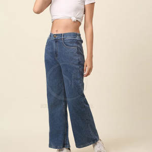 Hot Sale High Quality <b>Women's</b> Jeans Pants Unique Design Lightweight <b>Overalls</b> Logo Decoration Mid-Waist Casual Style <b>for</b> Spring - Product Image 5