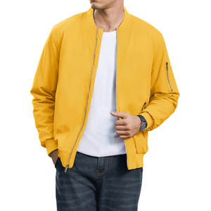 Veste Pour Hommes Vestes Pour Hommes Blouson Bomber De Style Fermeture Pour Hommes OEM Logo Personnalisé Fermeture Éclair Avant Manches Longues Poignets Élastiques - Product Image 4