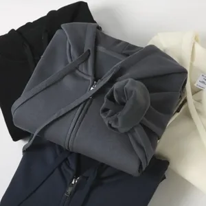 Sudadera con capucha personalizada para hombre con cremallera completa 100% algodón de alta calidad French Terry Blank Drop Shoulder Puff Printing Hoodie para hombres - Product Image 6