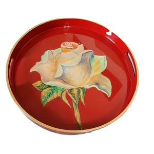 ถาดไม้ MDF หรูหราทำจากไม้เคลือบเงา2023สำหรับร้านอาหารและโรงแรมงานตามสั่ง - Product Image 2