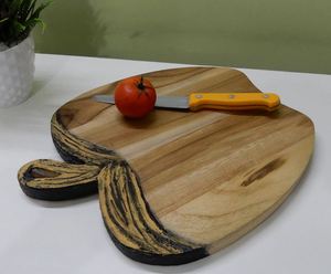 Tabla de cortar frutas y verduras en forma de pescado, utensilios de cocina hechos en la India, Color marrón, para hogar, restaurante, Hotel, novedad - Product Image 3