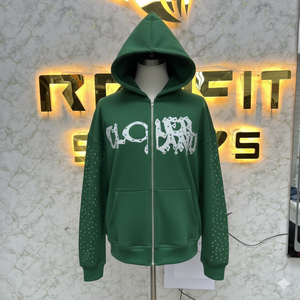 Tous les coloris, grande taille, nouveau style, sweat à capuche à fermeture éclair très demandé, imprimé en relief, fabriqué en usine, prix bas, sweat à capuche pour hommes, sweat à capuche pour hommes - Product Image 1