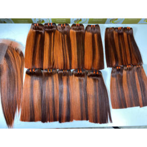 Cabello Humano Virgen Vietnamita de Alta Calidad, Sin Procesar, Frontal HD Remy, Doble Trama, Liso Natural, de Lujo - Product Image 1