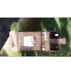 Villas prefabricadas ecológicas personalizadas de diseño industrial moderno 100% verdes para hoteles al aire libre hechas con contenedores de 20 pies y 40 pies - Product Image 1