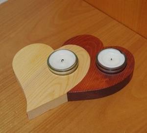 Bougeoir fait main Bougeoir personnalisé Décor en résine de bois Bougeoir décoratif - Product Image 1