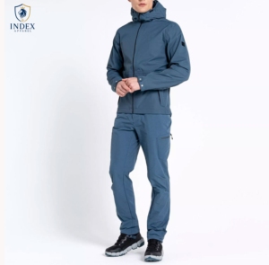 INDEX APPAREL Chándal impermeable para hombre con capucha y cierre de cremallera, ropa deportiva de invierno para hombre, corte regular - Product Image 1