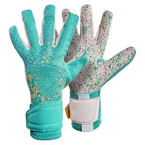 Gants de football professionnels en cuir pour la protection des doigts, respirants, réglables, rembourrés pour les gardiens de but - Product Image 5