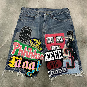 OEM 2026 Personnalisé Marque Privée Haute Qualité Denim Cargo Évasé Brodé Délavé Respirant Écologique en Tissu Tricoté Lourd - Product Image 5