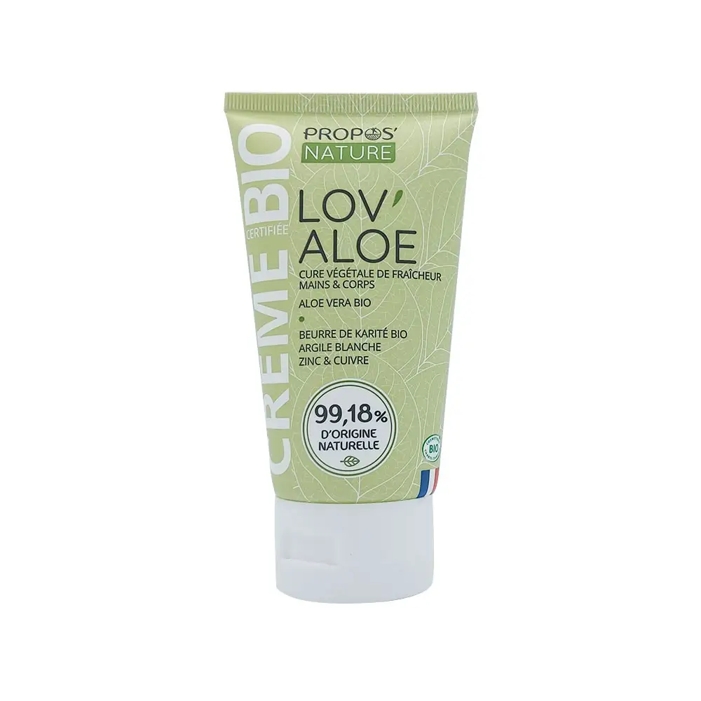 Biologische Body Cream Lov'aloe-Aloë Vera-Shea Butter-Kosmos Biologisch-Huidverzorgingsproduct-Hydraterend En Hydraterend-100Ml