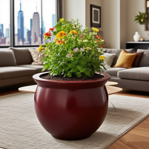 Fabricant sur mesure moderne grande <span class=keywords><strong>jardinière</strong></span> <span class=keywords><strong>ronde</strong></span> en <span class=keywords><strong>plastique</strong></span> Pot de fleur extérieur rétro PP plantation d'arbres Pots de fleurs - Product Image 1