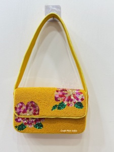 กระเป๋าคลัทช์ประดับลูกปัดมีซิปสไตล์โบฮีเมียนสำหรับผู้หญิงอินเดียกระเป๋าถือสไตล์โบฮีเมียนแฮนด์เมด - Product Image 6