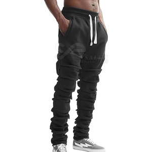 Pantalón de chándal apilado superventas personalizado Moq bajo diseño de logotipo profesional pantalón de chándal apilado - Product Image 4