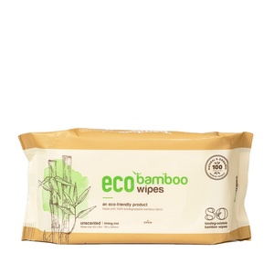 Toallitas húmedas de bambú para bebés, limpiador de higiene biodegradable a base de agua sin fragancia y ecológico para bebés - Product Image 1